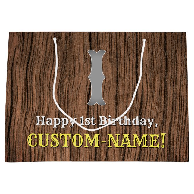 Första födelsedag: Land Western Inspired Titta, Na (Framsidan)