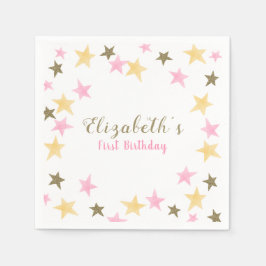 Första födelsedag: Lilla stjärna Flicka Pappersservett