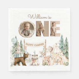 Första födelsedag med ett Camper-foto i Lycklig Pappersservett