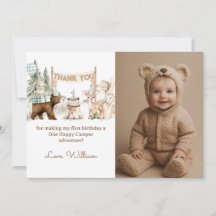 Första födelsedag med ett Camper-foto i Lycklig