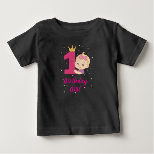Första födelsedag med Krona och Rosa nummer ett T Shirt