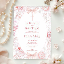 Första födelsedag och baptism för Rosa av flickor