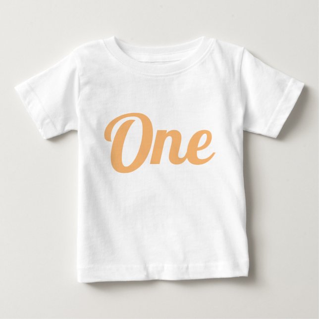 Första födelsedag Orange T Shirt (Framsida)
