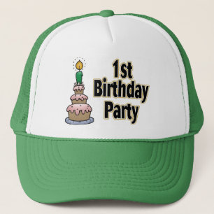 Första födelsedag party hat truckerkeps