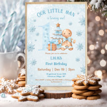 Första födelsedag Pepparkaksgubben Boy Blue jul