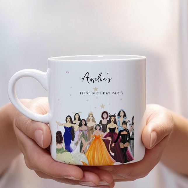 Första födelsedag, returgåva, zodiaktema jumbo mugg (Skapare uppladdad)