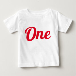 Första födelsedag Röda Baby T-Shirt