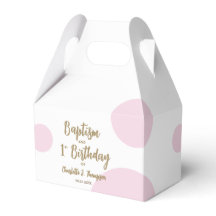 Första födelsedag Rosa flicka party