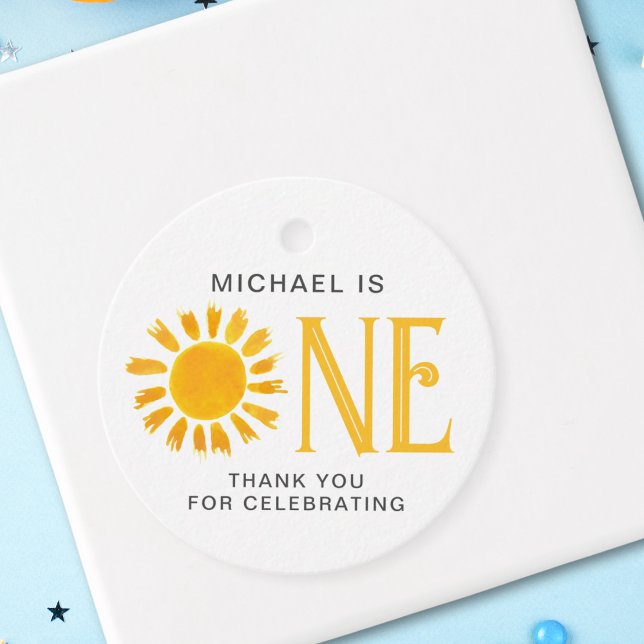 Första födelsedag Sol Tack Gåvor Etiketter (Skapare uppladdad)