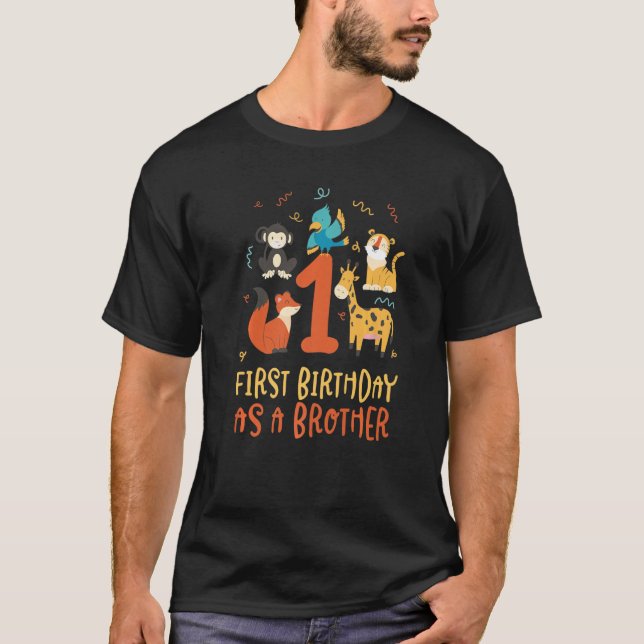 Första födelsedag som en brodergravid Gravid säger T Shirt (Framsida)