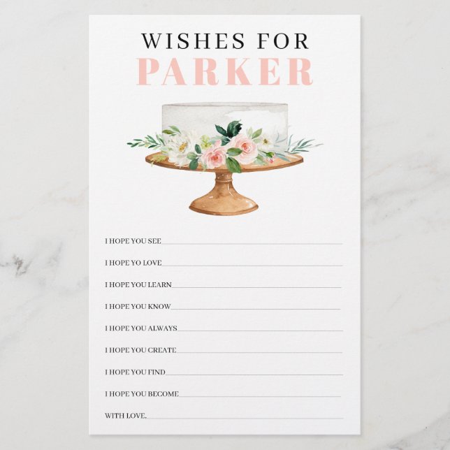 Första födelsedag Spela Modern Rosa Blommigt Girl (Framsida)