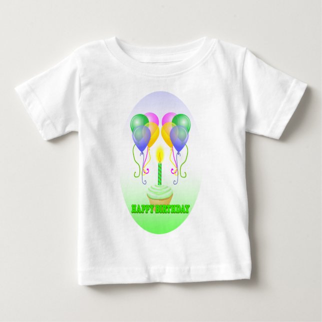 Första födelsedag t-shirt (Framsida)