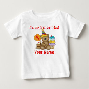 Första födelsedag tee shirt