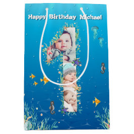 Första födelsedag under Sea Photo Collage