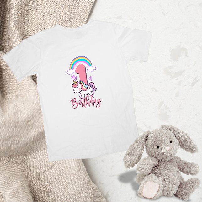 Första födelsedag Unicorn Theme Shirt T Shirt (Skapare uppladdad)