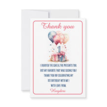 Första födelsedag - vattenfärgspresentationer och