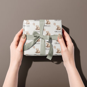 Första födelsedag Vilden Ett bär modern elegant Presentpapper