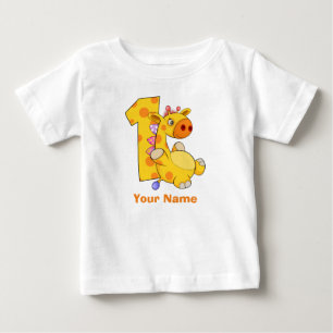 Första födelsedaganpassningsbar för giraff tröja