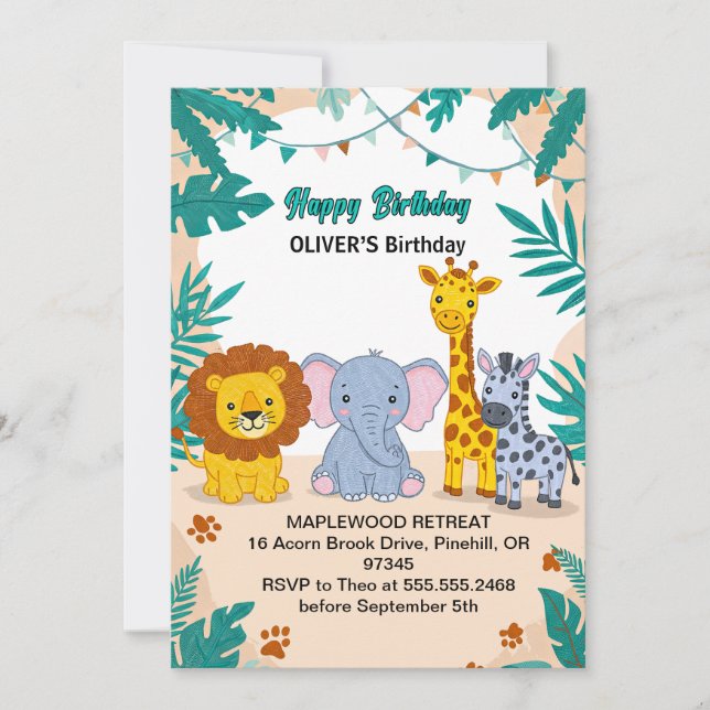 Första födelsedagen 1:a födelsedagen inbjudningar (Framsida)