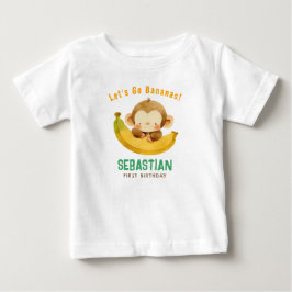 Första födelsedagen Apapa skjorta Nu kör vi banana T Shirt