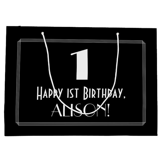 Första födelsedagen: Art Deco Inspired Stil 1, Nam (Baksidan)