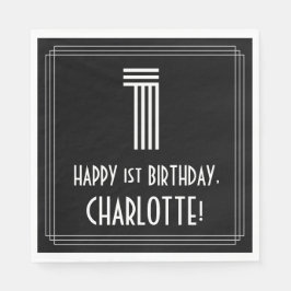 Första födelsedagen: Art Deco-inspirerat utseende Pappersservett