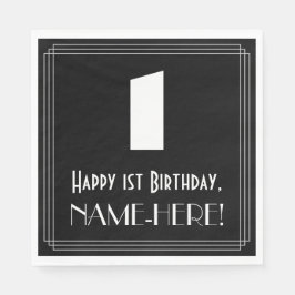 Första födelsedagen: Art Deco-inspirerat utseende Pappersservett