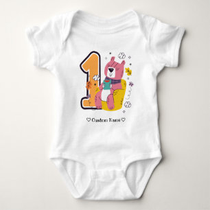 Första födelsedagen Baby Första Birthday T Shirt