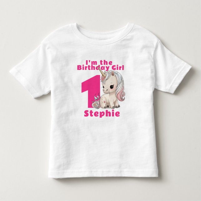 Första födelsedagen Baby Personlig T Shirt (Framsida)