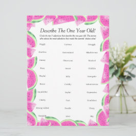 Första födelsedagen Beskriv ett år gammalt melonsp Julkort