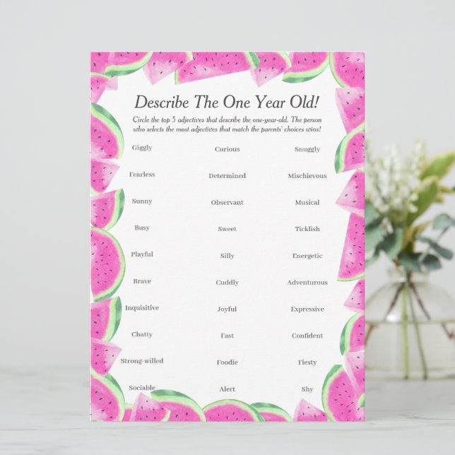 Första födelsedagen Beskriv ett år gammalt melonsp Julkort (Stående Fram)