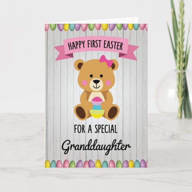 Första födelsedagen Björnknuff Kort (Framsida)