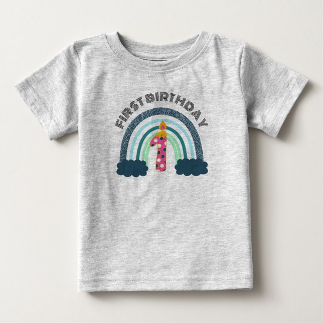 Första födelsedagen Boho Flicka T Shirt (Framsida)