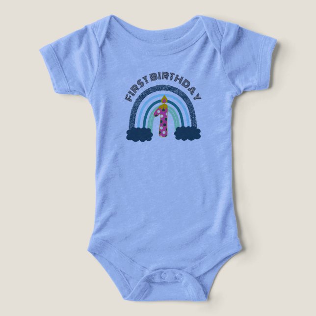 Första födelsedagen Boho Flicka T Shirt (Design Framsida)