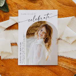 Första födelsedagen, Boho Photo BIrthday Inbjudningar