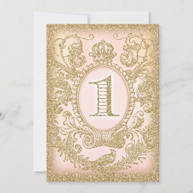 Första födelsedagen Gång på en Dream Princess Inbjudningar (Framsida)