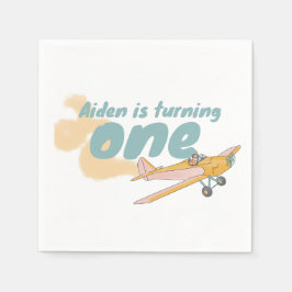 Första födelsedagen, hund älskare, flygplan älskar pappersservett