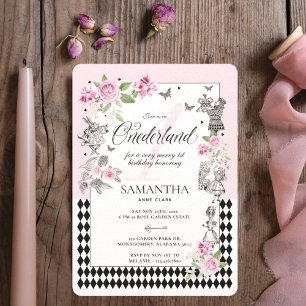 Första födelsedagen i Onederland Chic Blommigt Fai Inbjudningar