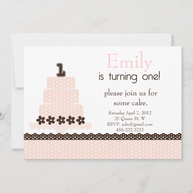 Första födelsedagen!Inbjudan Inbjudningar (Framsida)