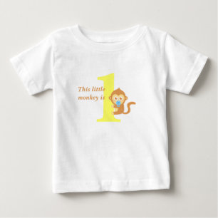 Första födelsedagen, lilla apan är ett t-shirt