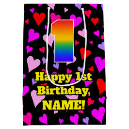 Första födelsedagen: Loving Hearts Mönster, regnbå