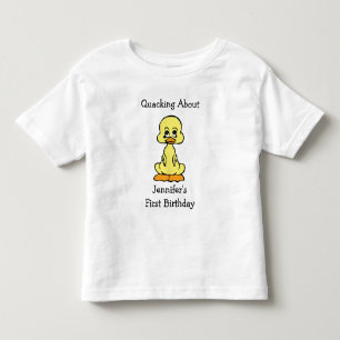 Första födelsedagen Lycklig Little Gult Duckling T-shirt