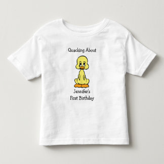 Första födelsedagen Lycklig Little Gult Duckling T-shirt