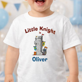 Första födelsedagen medeltida slott och riddare t shirt