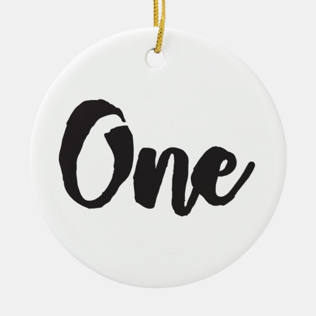 Första födelsedagen Min 1-åring Julgransprydnad Keramik (Framsidan)