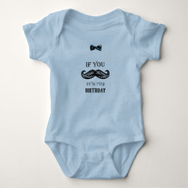 Första födelsedagen - Mustache - Little Man - Pojk Tee Shirt