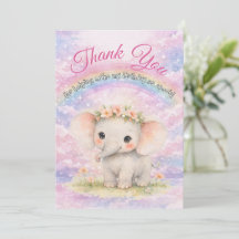 Första födelsedagen regnbåge baby elefant flicka e