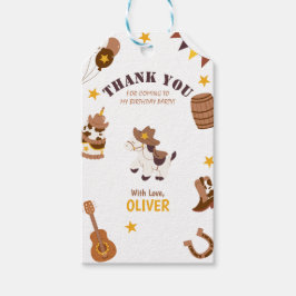 Första födelsedagen Rodeo Boy 1st Tack Cowboy Presentetikett