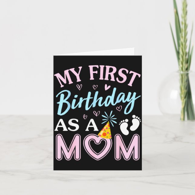 Första födelsedagen som mamma glad mors dag mamma kort (Framsida)