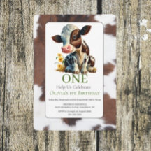  Första födelsedagen Söt babyko inbjudan 